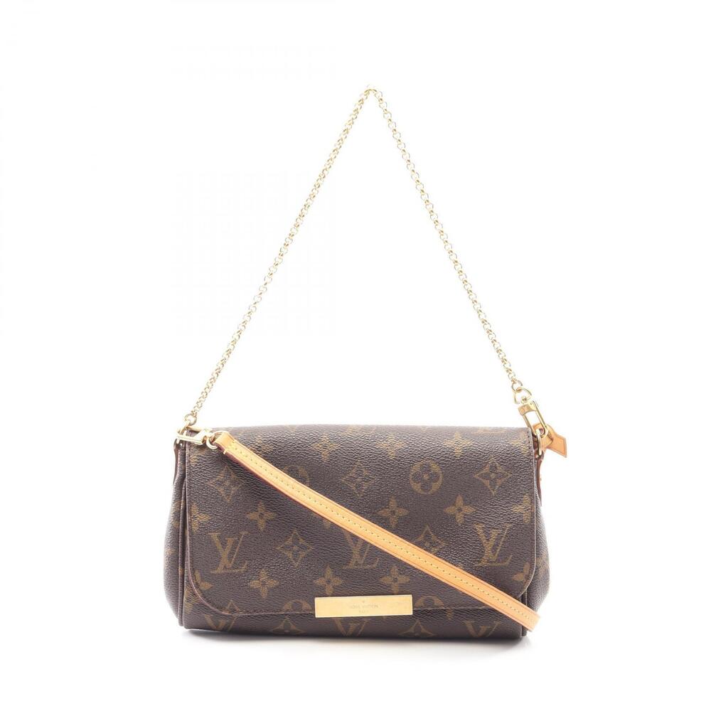 Louis Vuitton Favorite Canvas Leather Monogram Shoulder Bag Brown